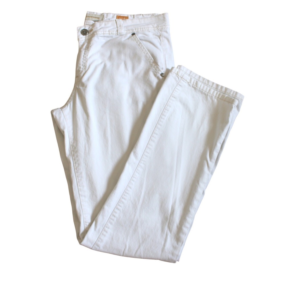 Anthropolgie Pilcro Letterpress White Pants Women 28 Excellent Straight Leg